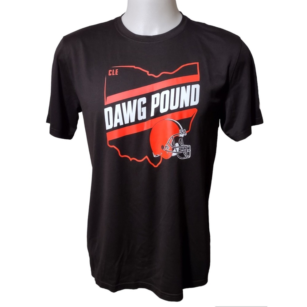 The Nike Tee NFL Cleveland Browns Men's Large L DRI-FIT Dawg Pound Football Logo